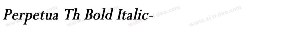 Perpetua Th Bold Italic字体转换